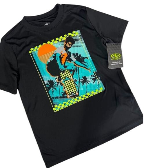 Athletic Works Boy Size S 6 - 7 T Shirt Kids Skateboarding Graphic Skateboard - Picture 7 of 9